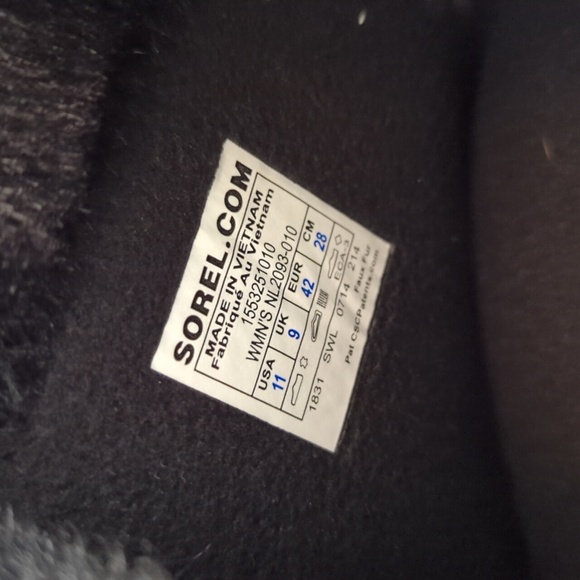 Sorel Tivoli High II Waterproof Rain & Snow Boot Black Lace Up Size 11 - Picture 6 of 6